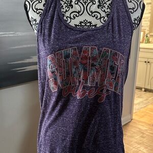 Purple 'Summer Vibes' Women's Tank Top